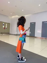  Kids Girl Fashion Long Tops 8 to 12 years Streetwear T-shirt Dance Hiphop Clothes SummerTeenager Outfits 