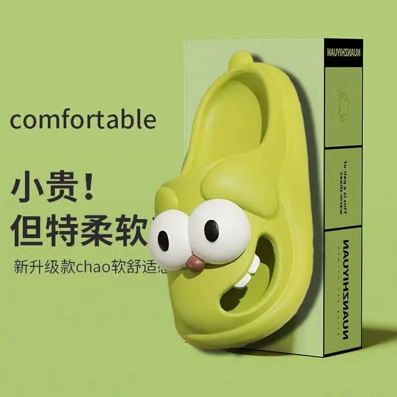 Shoes For Women Summer Beach Cloud Big Eyes Dog Cartoon Cute Kawaii Slides Sandals Funny Flip Flops Outdoor Soft Sole Non Slip