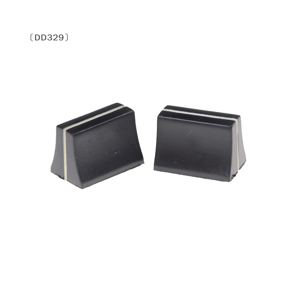 〔DD329〕10 Pcs Black Slide Potentiometer Mixer Fader Knob 19mmLx12mmW For 4mm Shaft