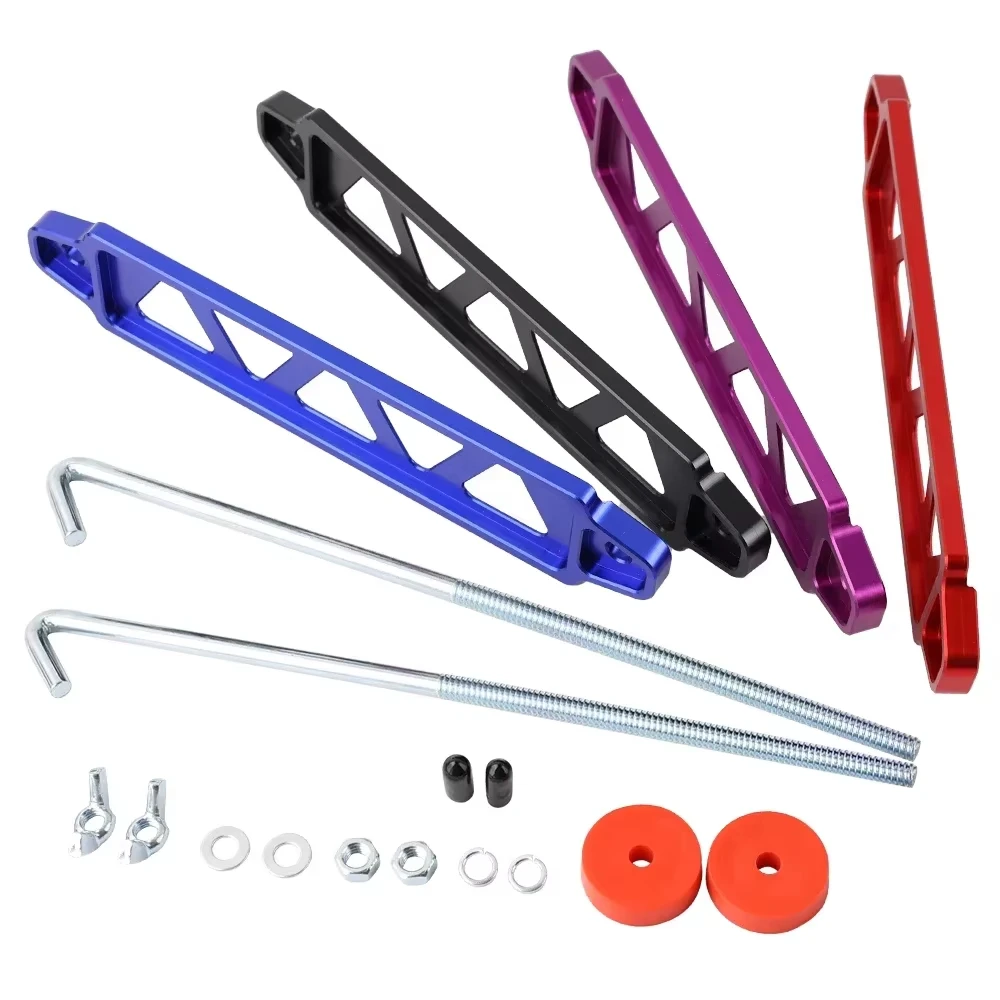 218mm / 190mm Aluminum Universal Car Battery Hold Down Bracket Auto Battery Tie Down Mount Holder Brace Bar for Honda Civic EK EG battery holder,battery hold down clamp,bracket battery clamp