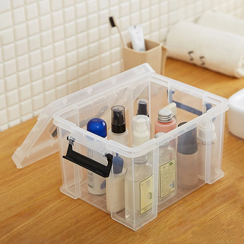 

Mini Bins Clear Small Storage with Lids Plastic Containers Household Case Boxes