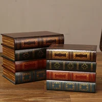 Retro Style Wooden Book-Shaped Storage Box | With Lid & Stackable Design, Exquisite Book Appearance - Desktop Storage Essential 6