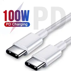 PD 100W 60W USB C to USB Type C Cable Fast Charge Data Cable For Huawei Samsung Xiaomi Macbook iPad Data Line Type C To Type C