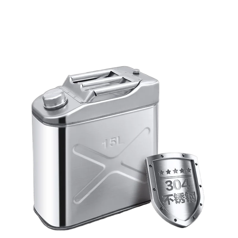 304 stainless steel upgrade thickened square gasoline diesel barrel car motorcycle refueling barrel spare oil storage
