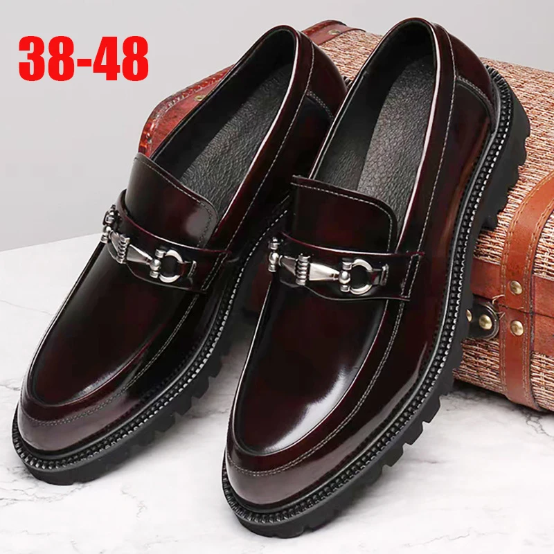

Men Leather Shoes Breathable Leather Men Loafers Business Office Shoes for Men Driving Moccasins Comfortable Slip On Casual Shoe