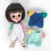 New Ob11 Bjd Doll Patchwork Color Clothes Jumpsuit Doll Pajamas For Nendoroids, Ob11,Obitsu 11,Molly,Gsc,1/12 Bjd Doll 1