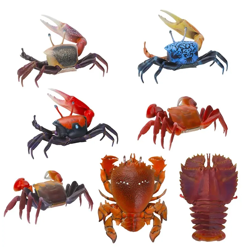 Фото Оригинальная фигурка-краб Bandai Gashapon, фигурка-краб Fiddler Qversion, миниатюрная фигурка животного, модель, игрушки, подарки, коллекционное украшение №2