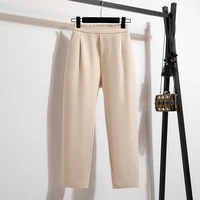 Plus Size Woolen Pants For Women 2025 Autumn Winter New Arrival High Waist Big Stretch Large Size Trousers Women Casual Pants - Image 3