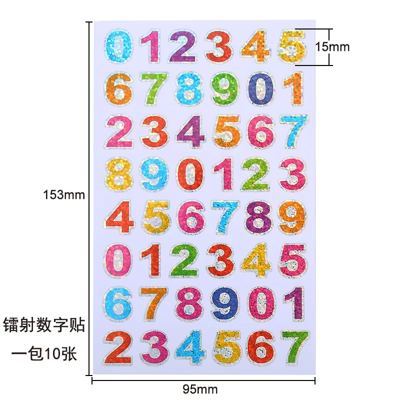 10 Sheets Alphabet Stickers Self Adhesive Letter Stickers Metallic Finish for Diy Scrapbook Birthday Card Craft Scrapbooking