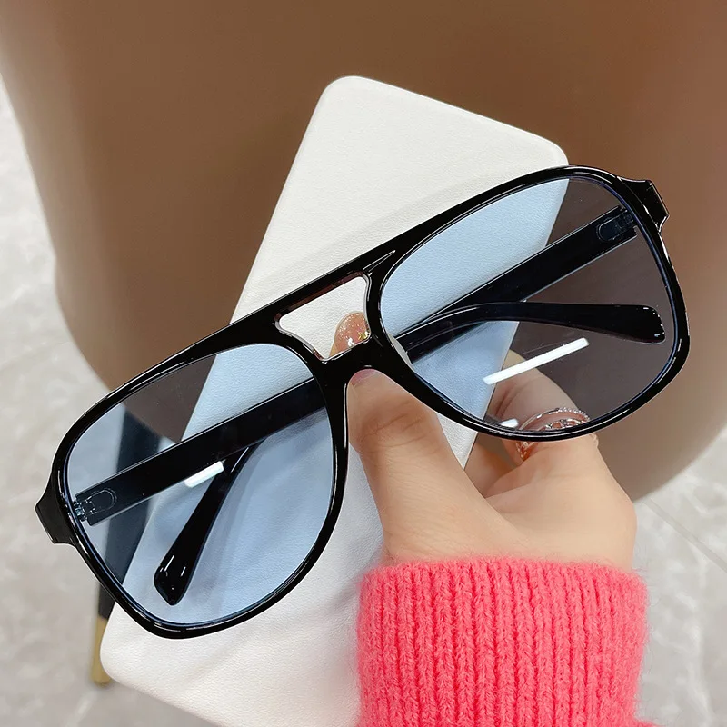 BOYSEEN Vintage Übergroße Sonnenbrille Frauen Retro Marke Großen Rahmen Gläser Weibliche Reise Brillen UV400 Fashion Shades – Detail 3