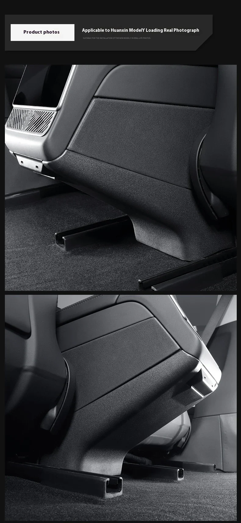 Für Tesla Model Y Juniper 2025 Modell 3, Highland Armlehne, Rücksitz, Anti-Kick-Board-Panel-Abdeckung, TPE-Kind, Anti-Schmutz-Kick-Proof-Matte – Detail 13