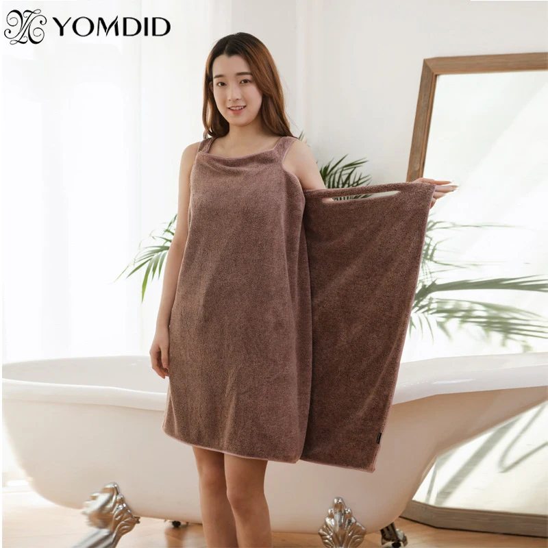 

Bathroom Women Bamboo Fiber Bath Towels for adults Wearable Towel Bathrobe Wrap Towel Bath Gown serviette de bain toalha