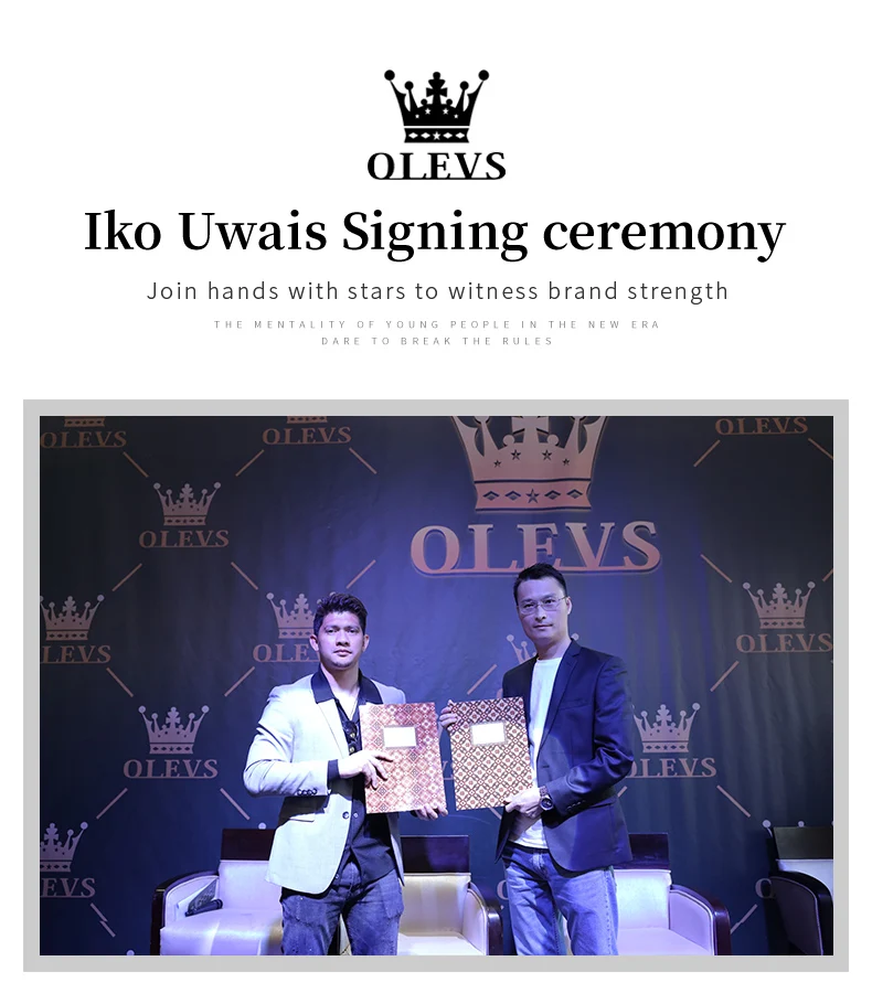 Stainless steel finish of OLEVS watch band