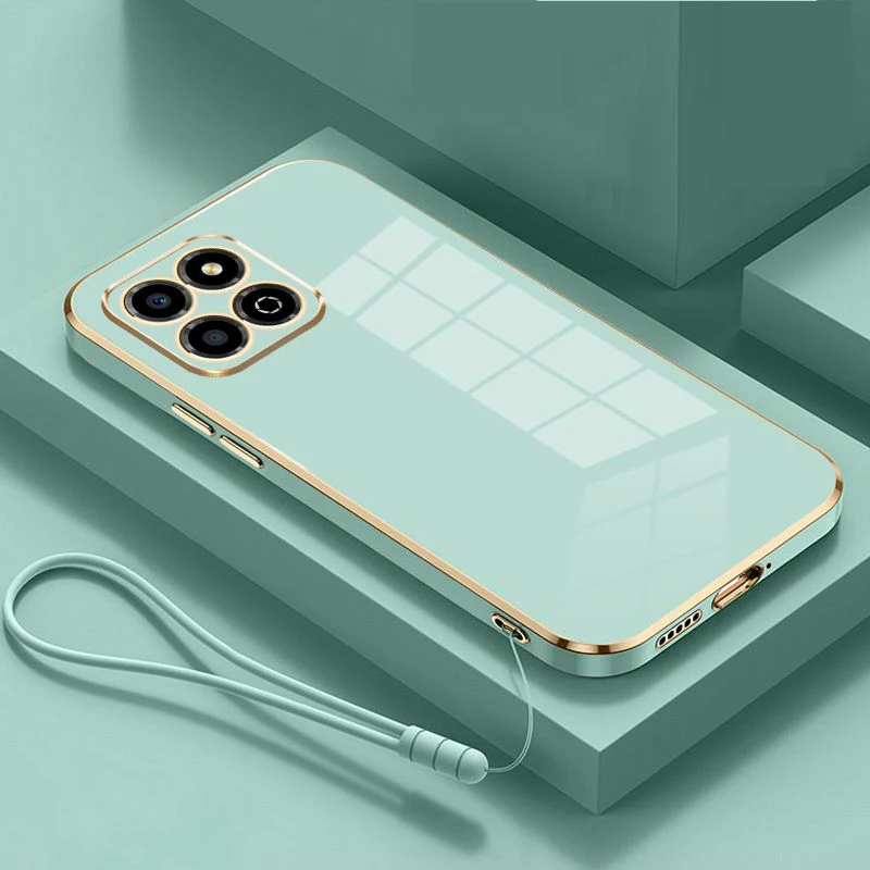 Luxury Square Plating Silicone Back Cover