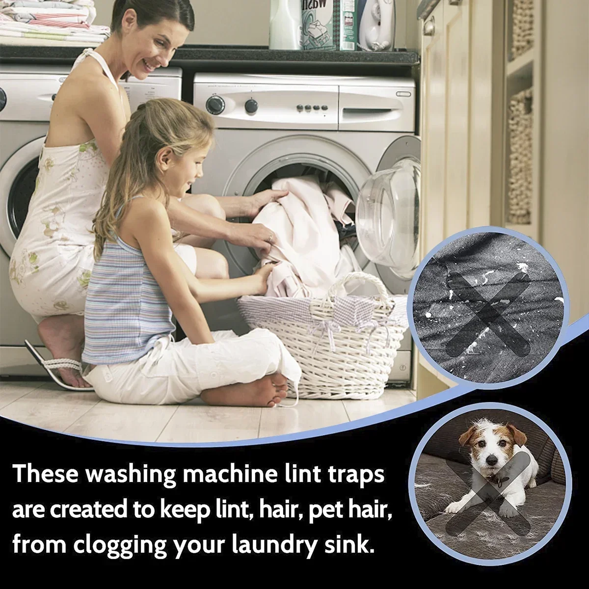 Washing Machine Lint Trap 30/50Pcs Stainless Stee Universal Washer Hose Lint Traps Multifunctional Sink Drain Hose Screen Filter