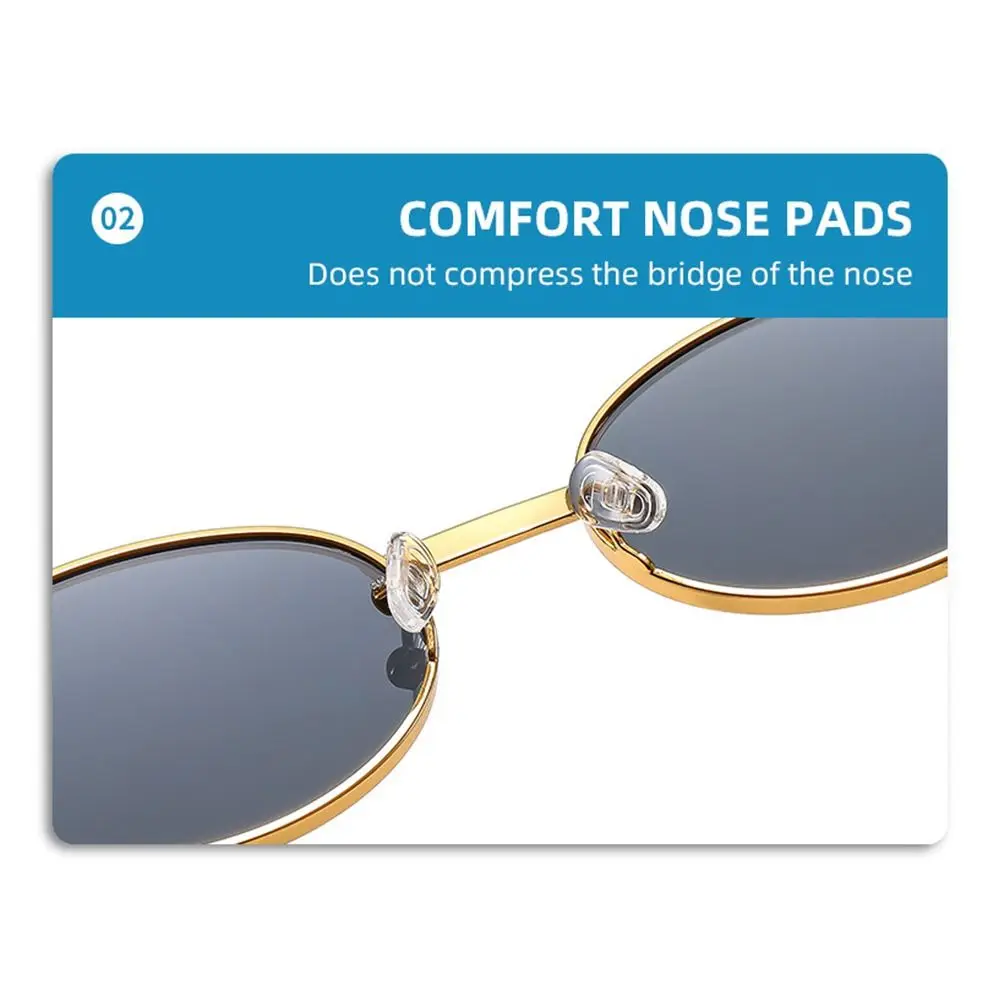 Luxus Oval Sonnenbrille Frauen Mode Retro Weibliche Runde Sonnenbrille Trendy Lady Shades Beliebte Marke Designer Brillen UV400 – Detail 5