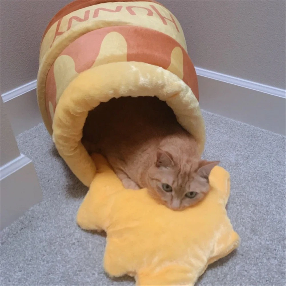 Title 23, Cartoon Warm Pet House Cute Honey Jar Shape Cat...