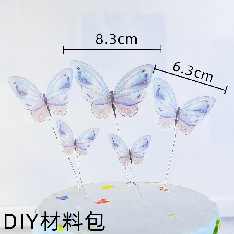 Whimsical Birthday and Wedding Cake Butterfly Toppers - 3D Decorative Dessert Accents