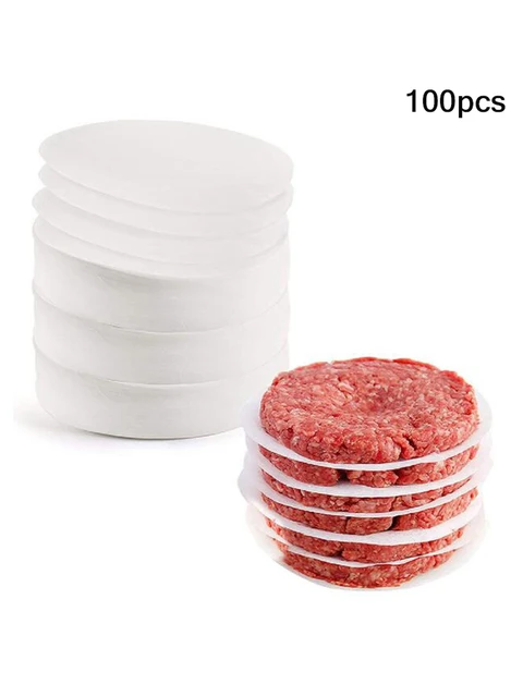 500 Feuilles De Papier Cuisson Rond 10 Cm - Antiadhésif, Silicone Alimentaire, Pour Presse à Burger Et Pâtisserie