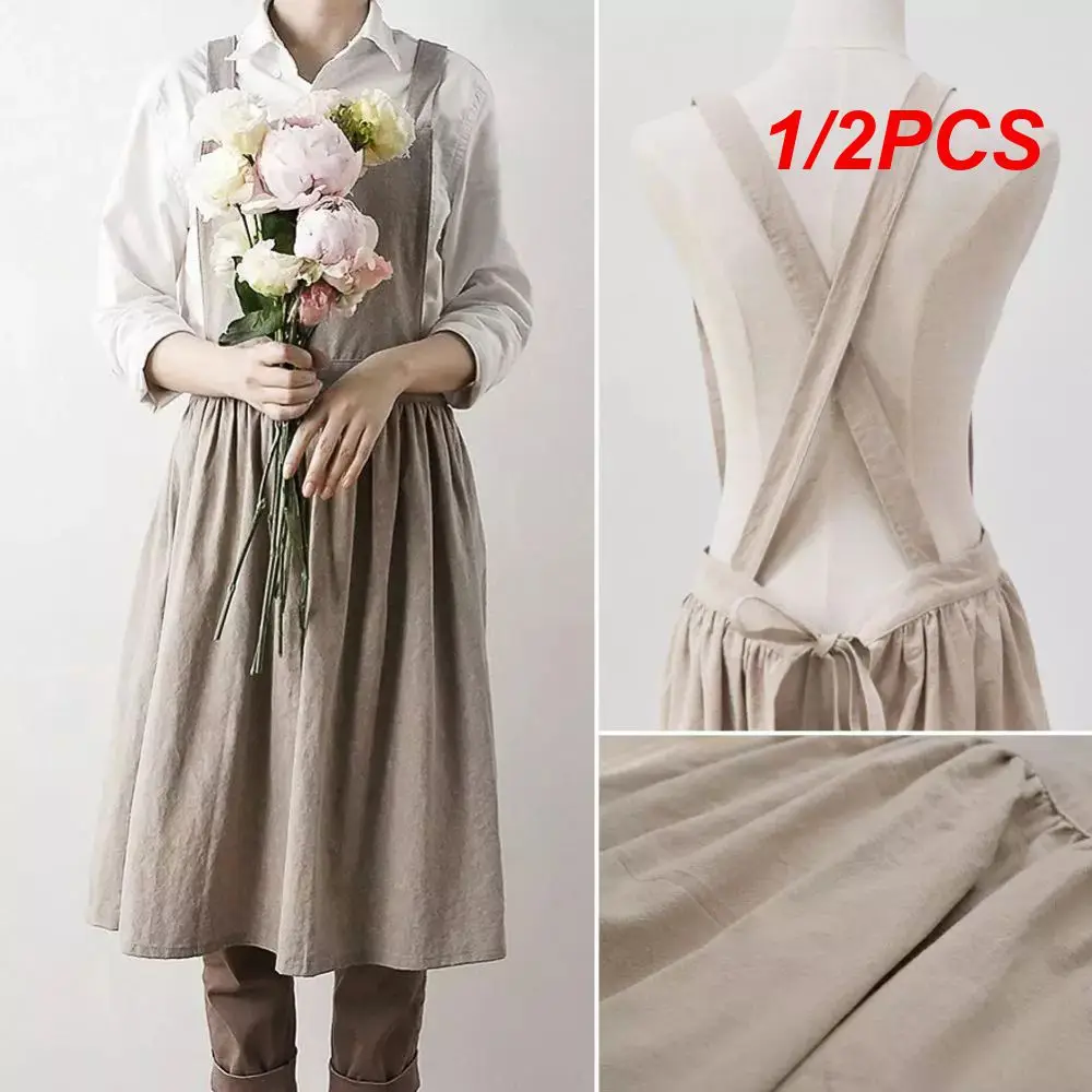 

1/2 шт. простой скандинавский фартук для флористов, хлопковые льняные фартуки для садоводства, кофейни, Кухонные фартуки для приготовления выпечки