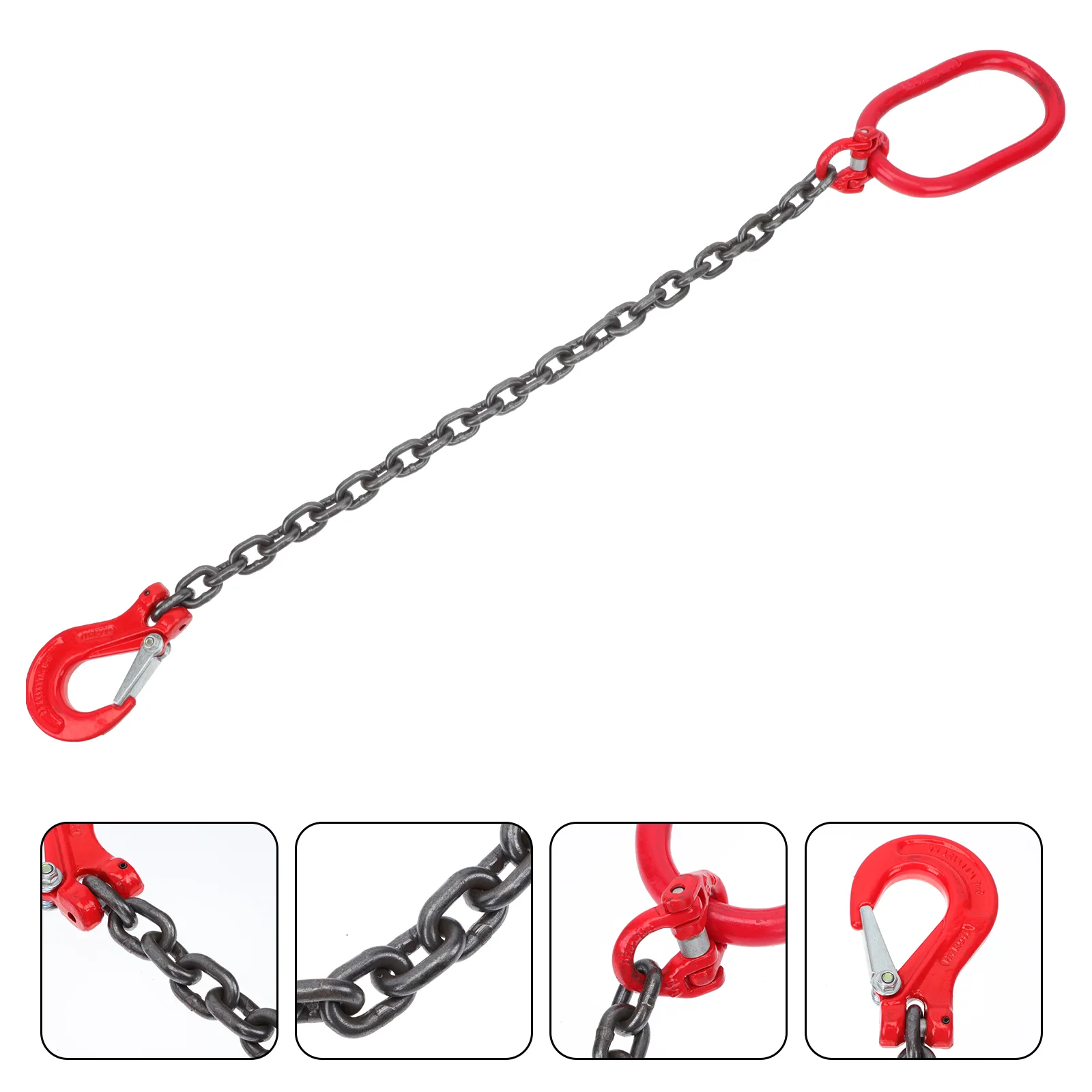 

Lifting Sling Single Leg Chain Professional Slings Practical with Grab Hook Heavy Duty