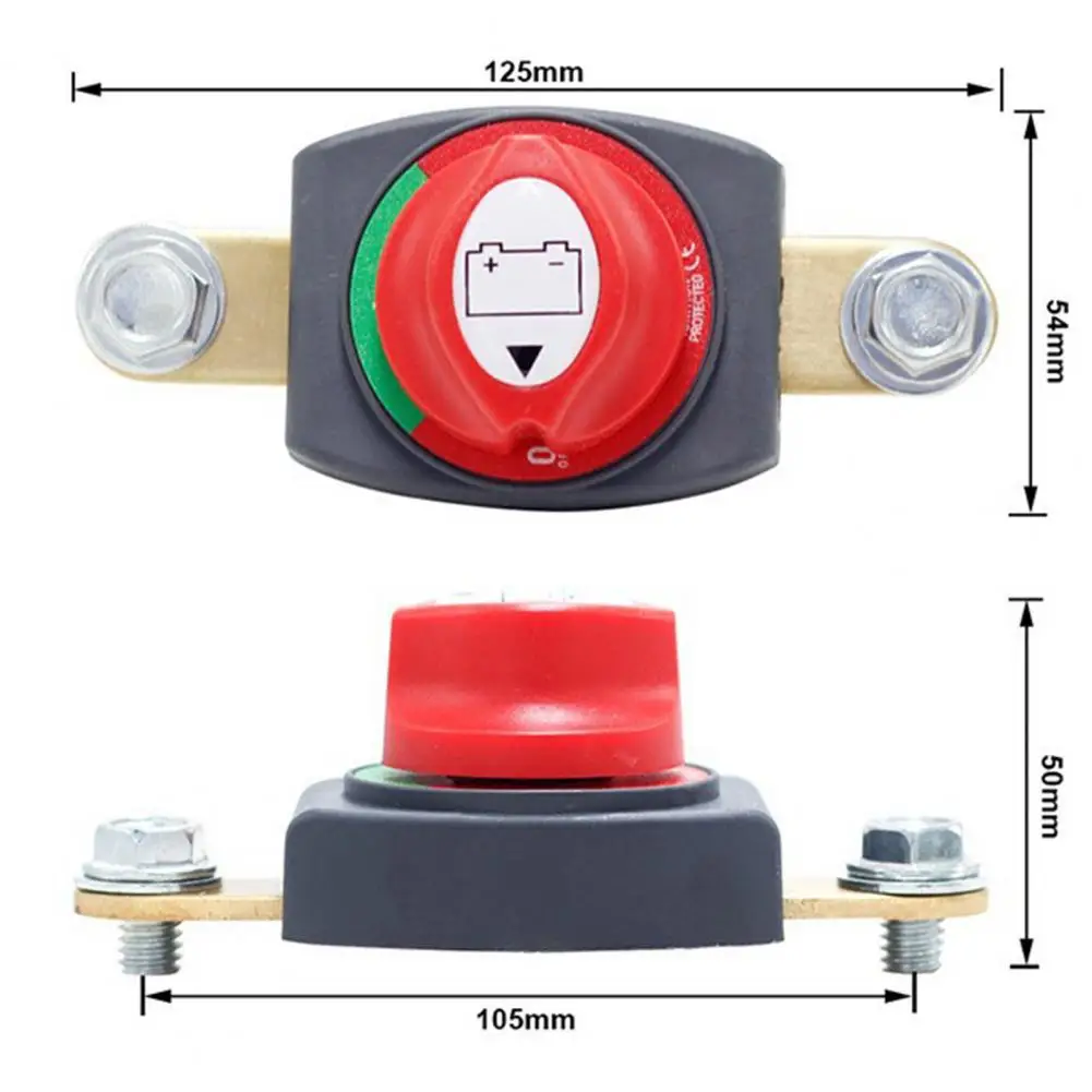 12-48V Top Post Battery Disconnect Switch 275A Continuous Power Cut Master Isolator Automotive Battery Cutoff Switch for Car battery switch