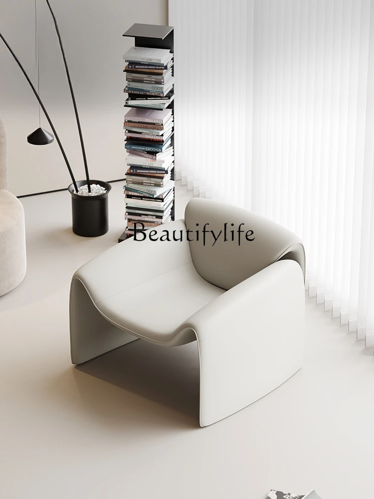 

Italian Minimalist Single Sofa Design Special-Shaped M Chair Designer Balcony Lazy Leisure Chair