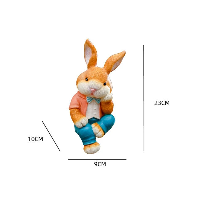 Desktop sitzen cartoon kaninchen ornamente garten balkon dekoration hause  eingerichtet Ostern bunny handwerk - AliExpress