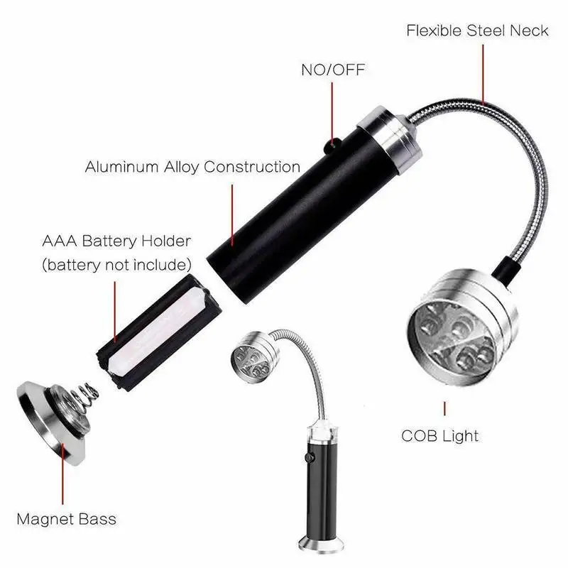 Magnetic Outdoor BBQ Barbecue Grill Led Grill Lights Adjustable Flexible Led 360 Degrees Heat Resistant Gooseneck Lamps Lantern bbq grill light
