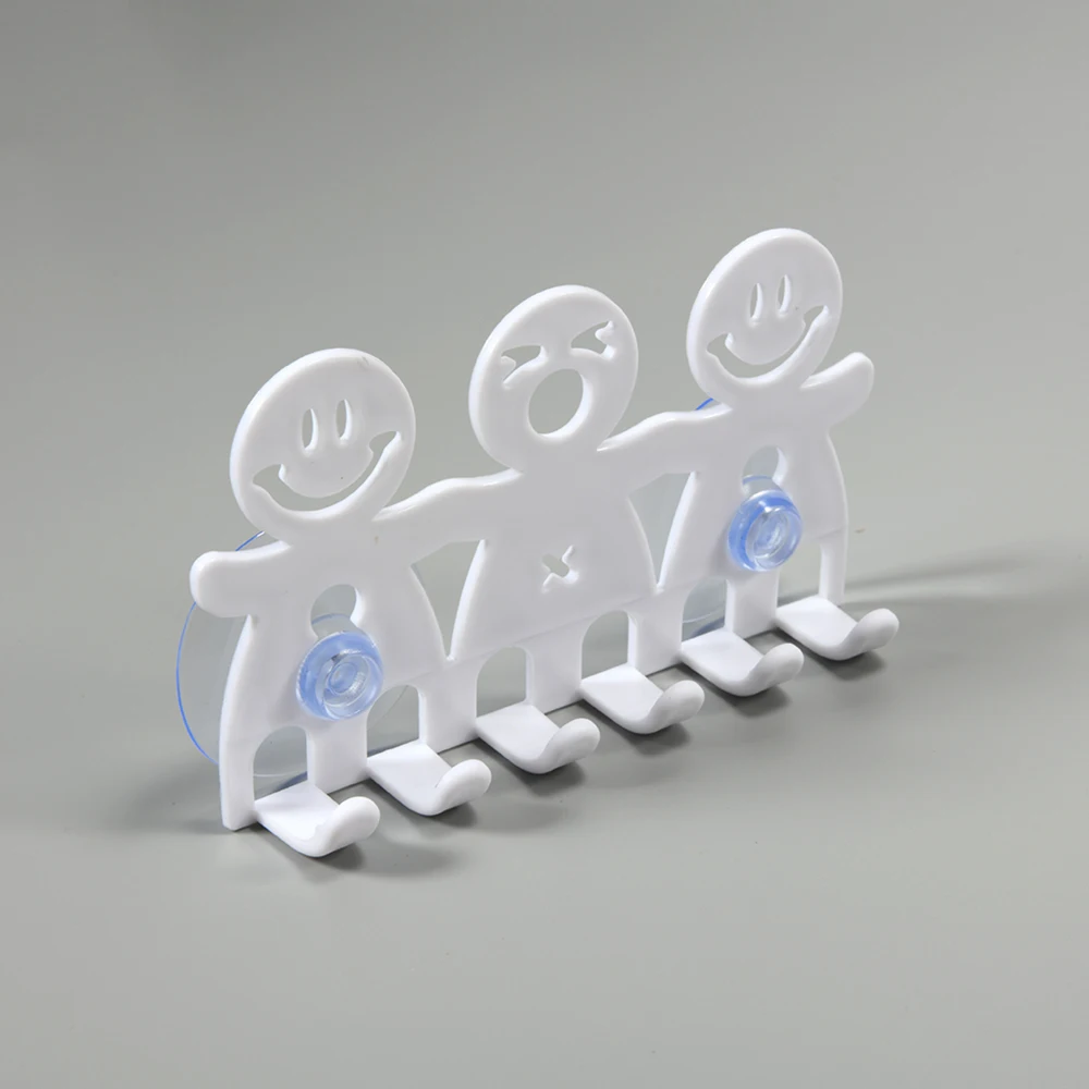 Toothbrush holder 1 PC toothbrush holder wall-mounted suction cup 5 cute cartoon smile tooth holder