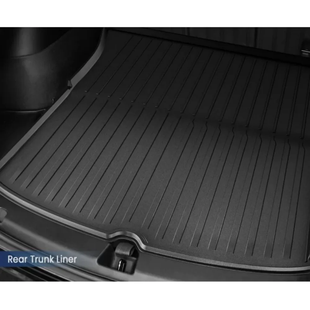 For Tesla Model 3&Model Y-Highland XPE Floor Mats,All Weather Waterproof Anti-Slip Front & Rear Trunk Mats Cargo Liner