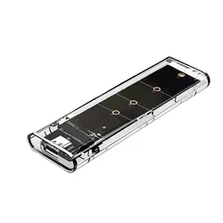 USB 3.0 Type - C M.2 SSD Enclosure - 5Gbps High - Speed Adapter - M.2 NVMe/SATA (Transparent version)