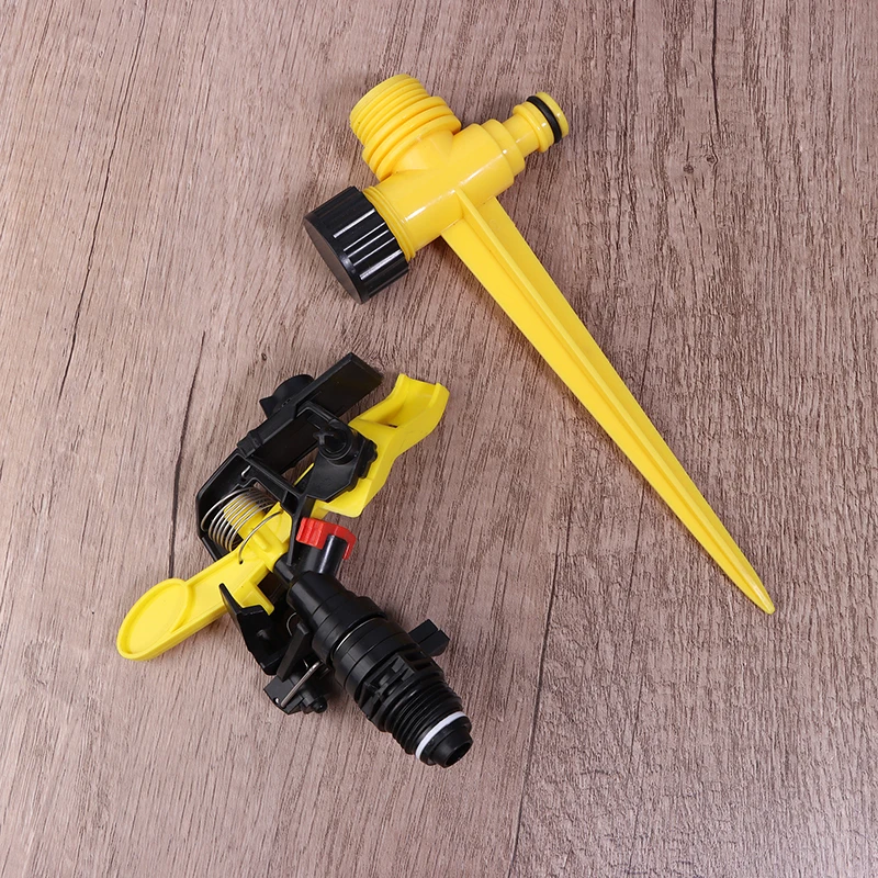 Plastic Sprinkler Garden Agriculture Watering Nozzle Lawn Irrigation Rotary Jet 360 Degrees Adjustable Spiked Rocker Impact