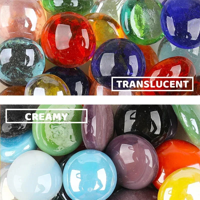 Glass Mosaic Tiles DIY Mosaic Supplies 80g/2.82oz 15-25mm Translucent Glass Beads Flat Round Mosaic Tiles For DIY Art Crafts Material