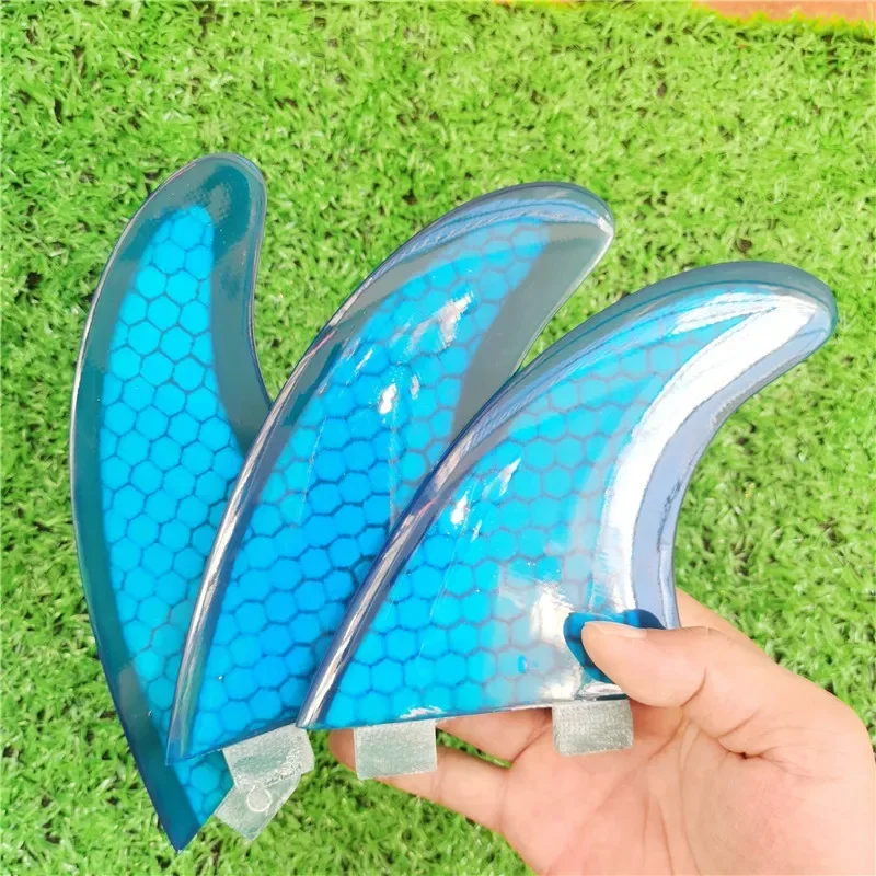 BiLong FCS Tri Fin Performer MED Fiberglass Water High Gloss Surfboard Fin Professional Surfboard Accessories Surfing Wakeboard