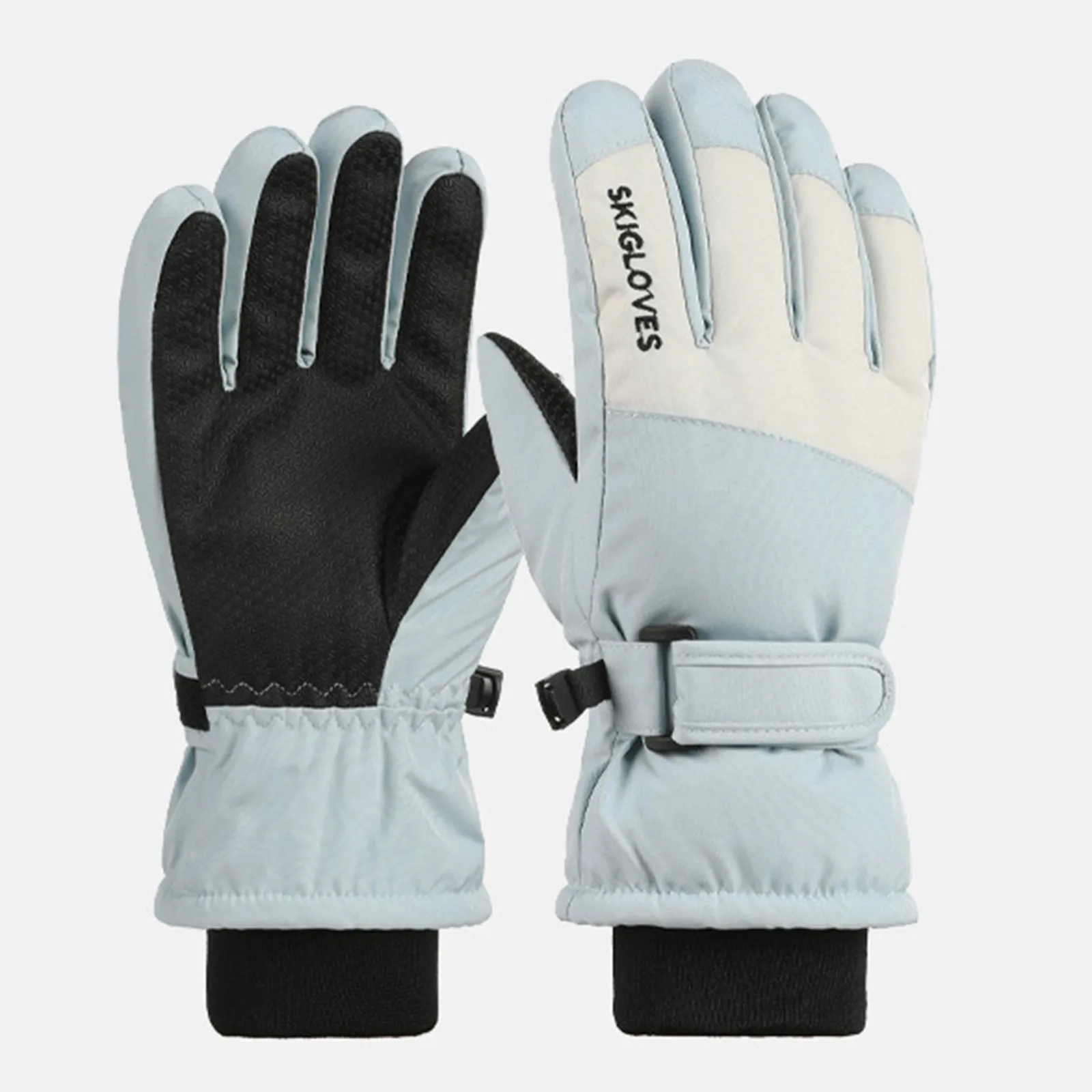 Thermal Ski Gloves Children Kids Winter Fleece Waterproof Warm Toddler Girls Soft Warm Wool Lined Full Finger Gloves перчатки