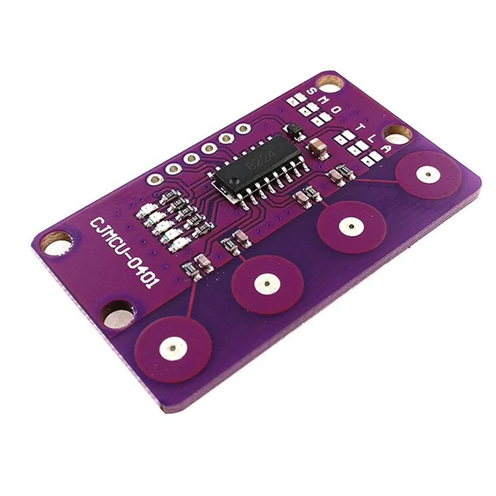 

2PCS CJMCU-0401 4-bit Button Capacitive Touch Proximity Sensor Board with Self-Locking for Arduino with Pin