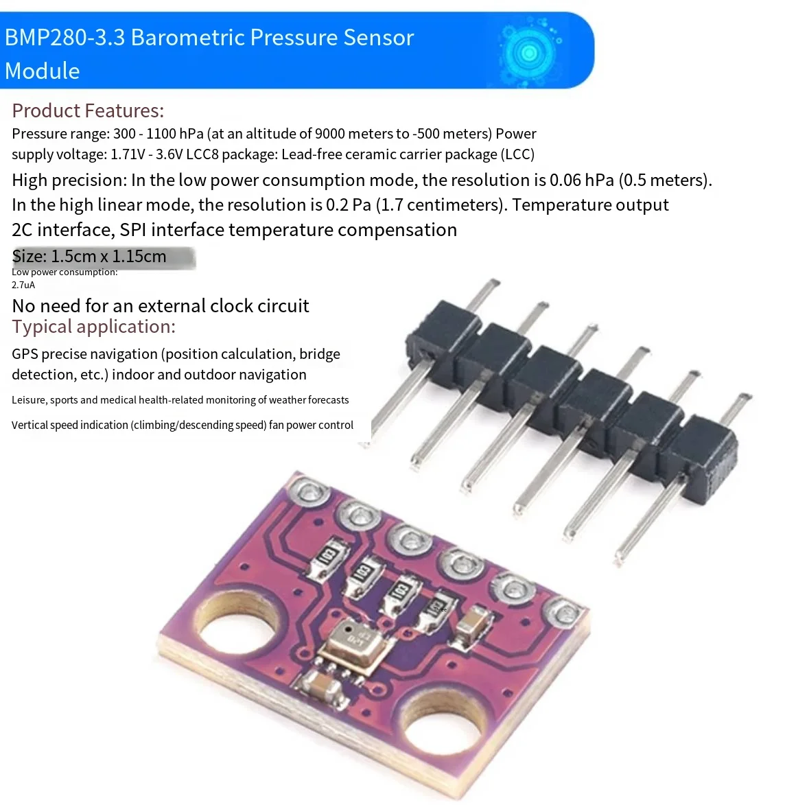 Sensore di pressione barometrica BMP390 - Bosch