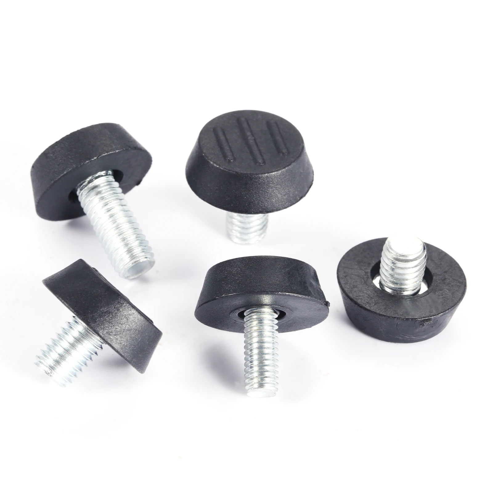 10pcs/set Furniture Levelers Feet M6/M8*23mm Adjustable Diameter Screw Balance Stem for Rack Table Chair Beg Sofa Protect Floor