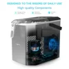 Compact Ice Maker Machine 26.5 lbs Daily 9 Bullet Ice Cubes 6 Mins Self-Cleaning 4