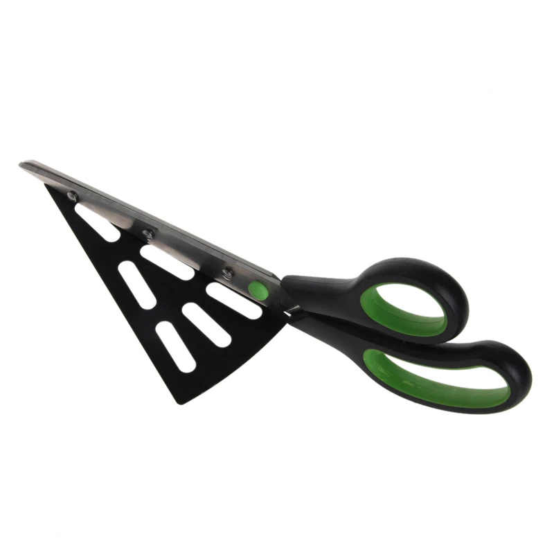 2 in 1 Multifunctional Scissors Pizza Slicer Cutter Server Tray pizza shovel Tool Kitchen Cook Gadget Stainless Steel