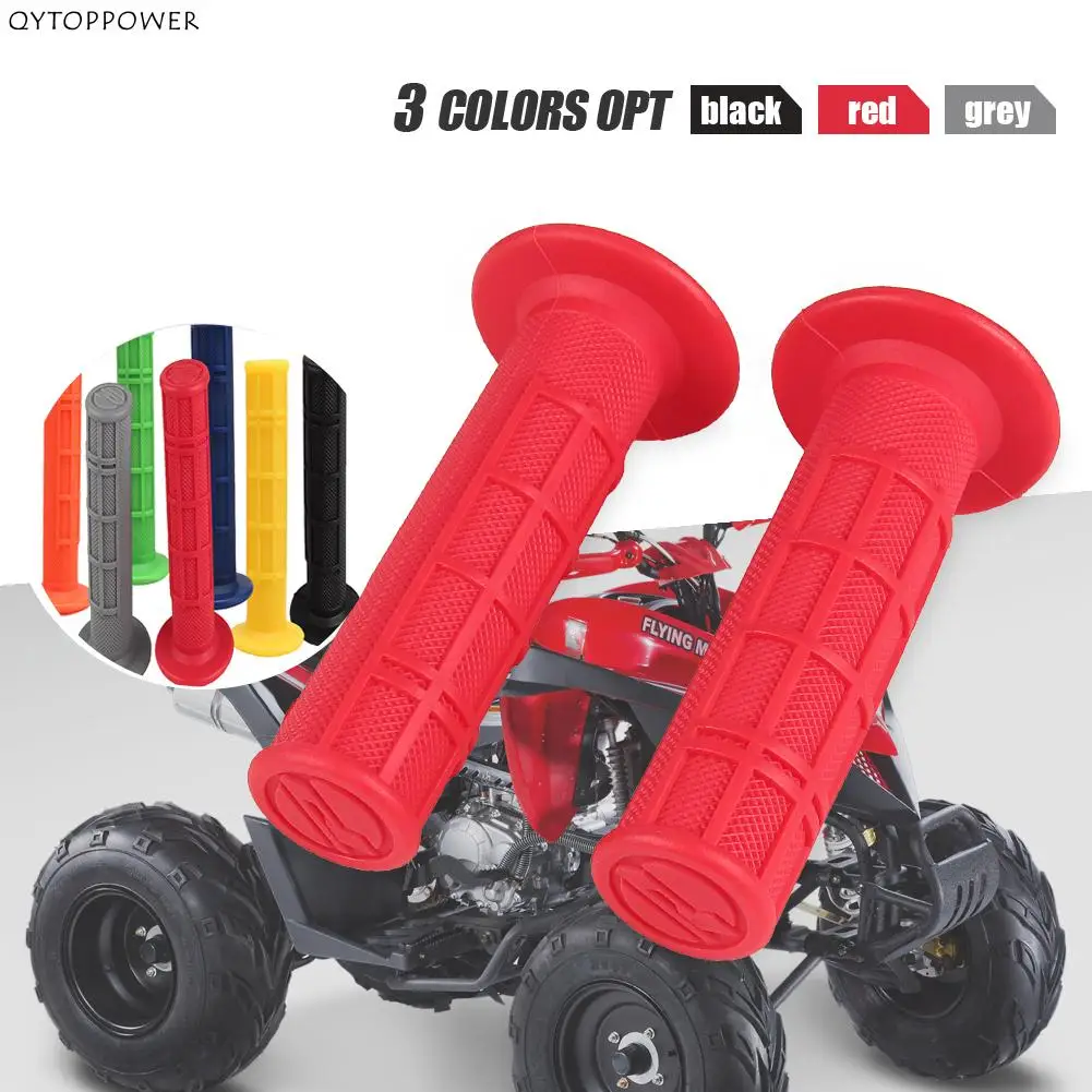 UniversalMotorcycle7822mmGripsDurableRubberHandlebarFitMotocrossDirtPitBikeATVQuad