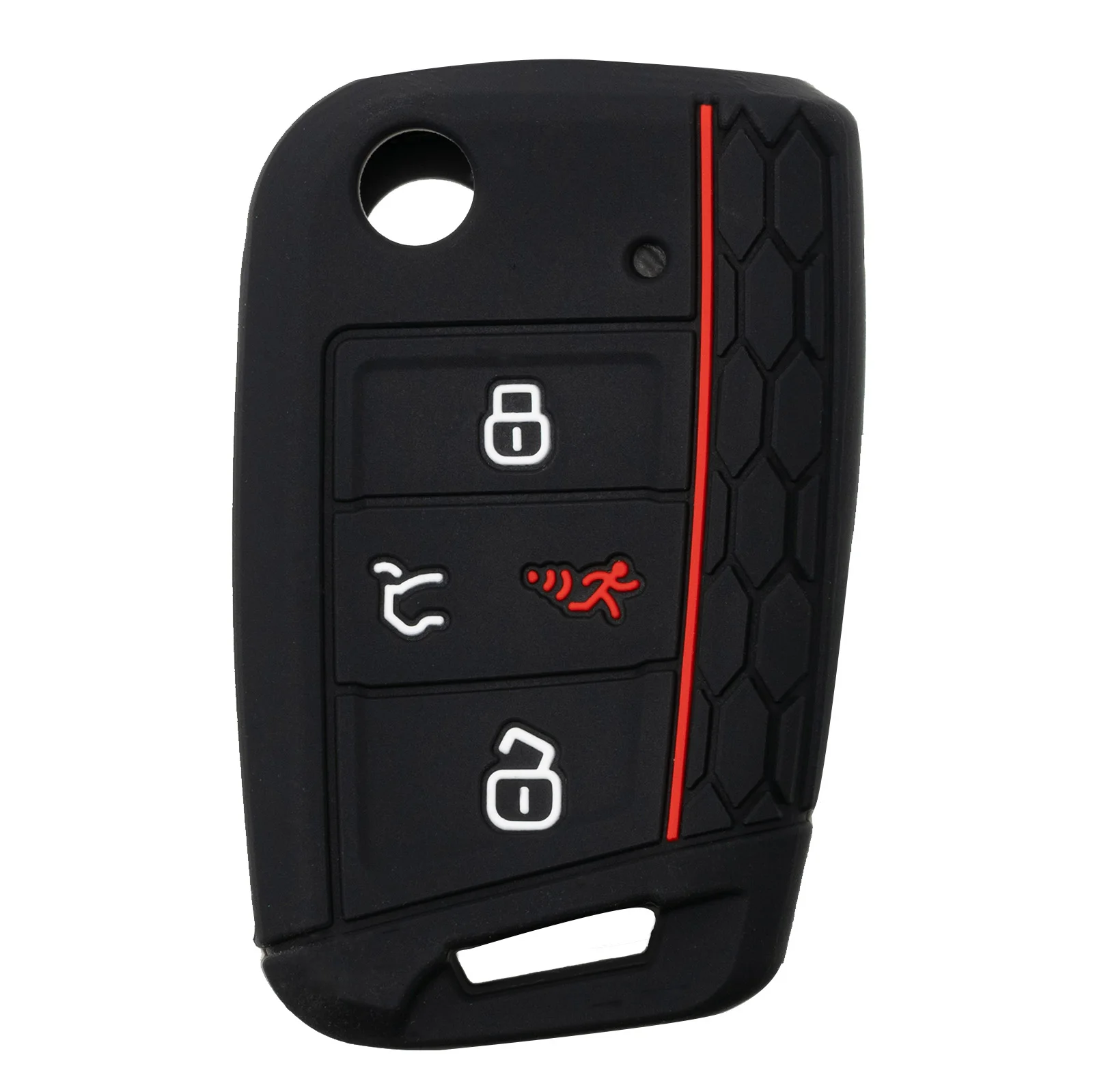 Silicone Key Fob Car Remote Cover Shell Case 4 Button Protector For Volkswagen Golf Wagon Skoda Octavia Golf Sportswagen Jetta key case cover key case flip key fob shell car key shell remote control case cover