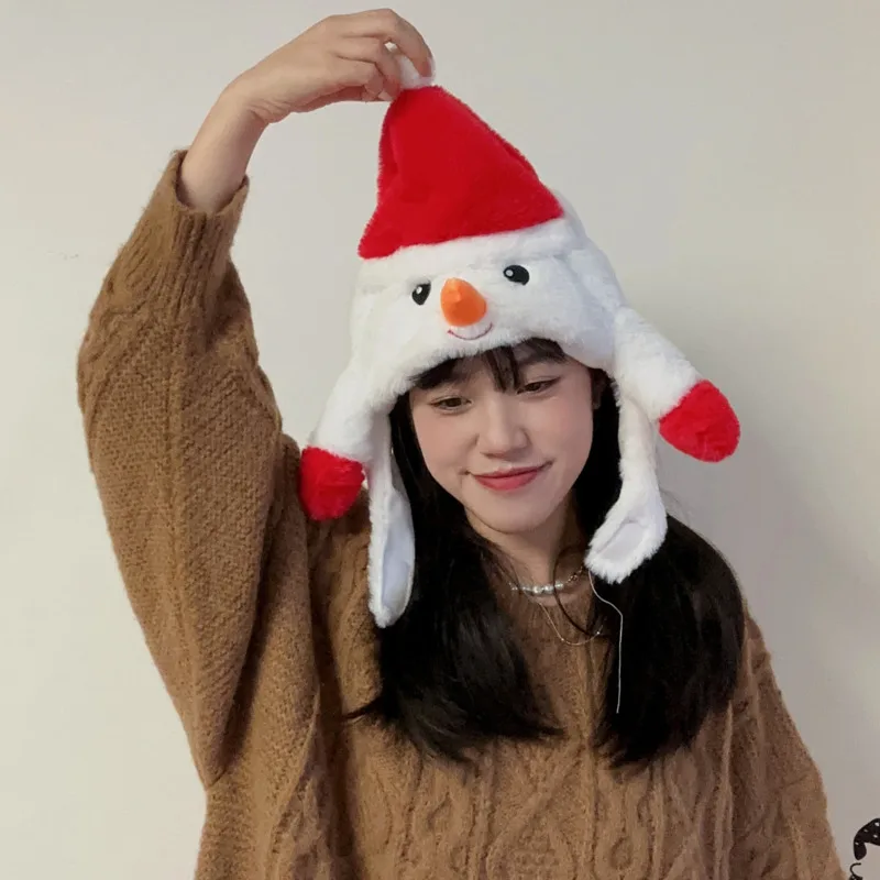Christmas Hat Christmas Tree Elk Gingerbread Man Old Man Snowman Apple Head Hat Cute Y2K Gift Party Photo Dress Up Shopping Prop