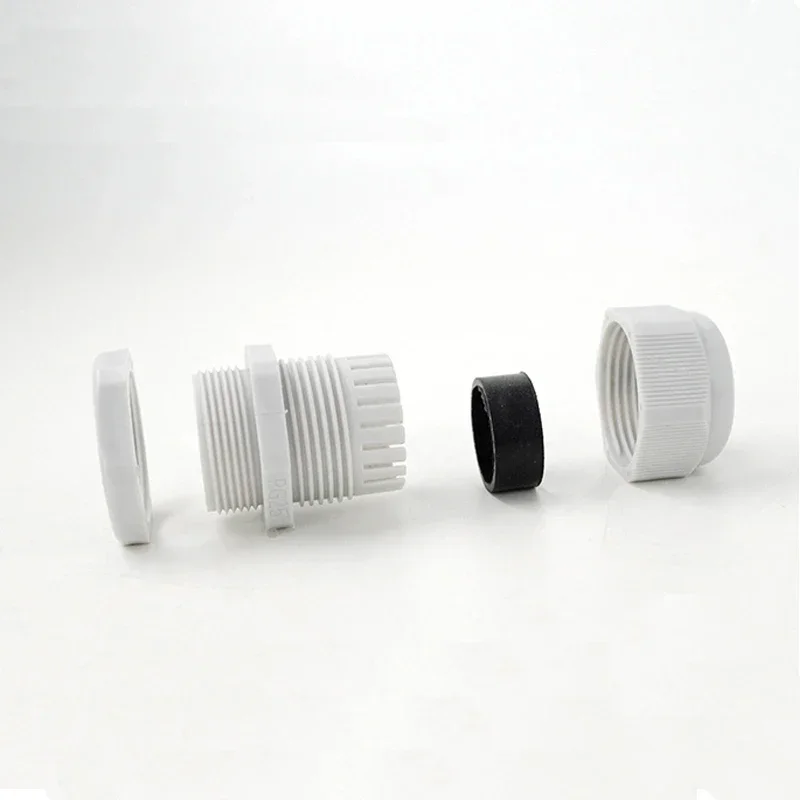 100pcs BLack Color Water-proof Nylon Plastic Cable Gland Connector 3-21mm Cable Wire M12x1.5 M16/18/20/25/32/36/40x1.5 electrical connector cable gland