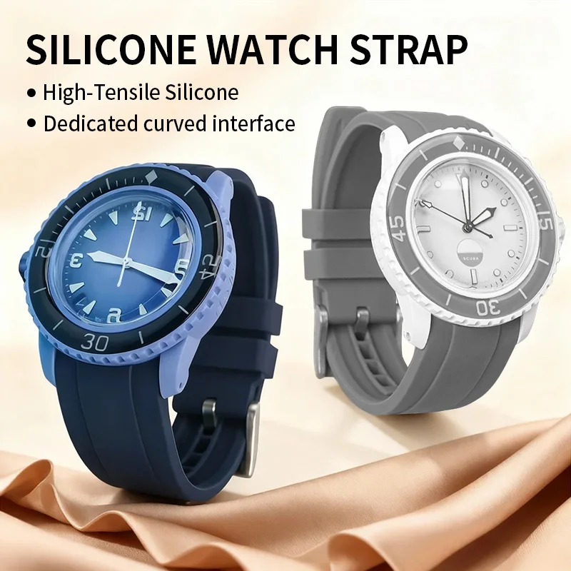 Durable Waterproof Silicone Sports Watch Strap - Adjustable and Breathable