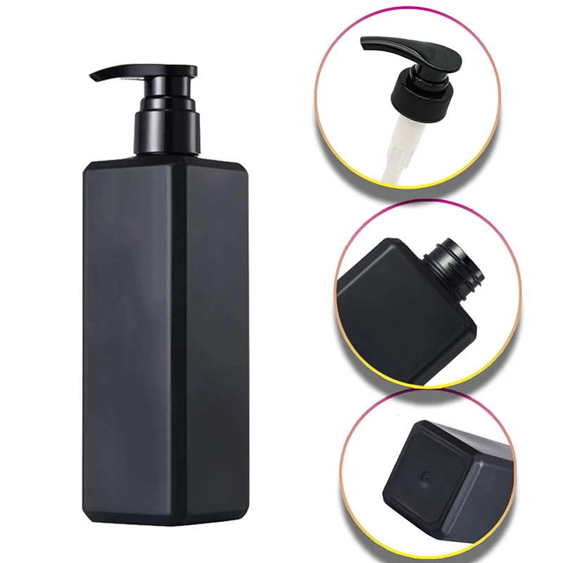 4Pcs/Set Plastic 500ml Empty Square Bottle Hand Wash Soap Dispenser Liquid Shampoo Pump Container Shower soap dispenser shampoo dispenser soap dispenser bottle