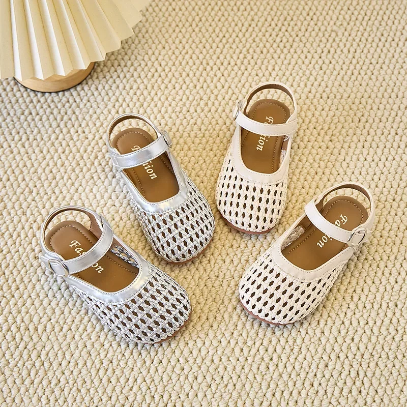 Girls Summer Beach Sandals Kids Hollowed Out Shoes