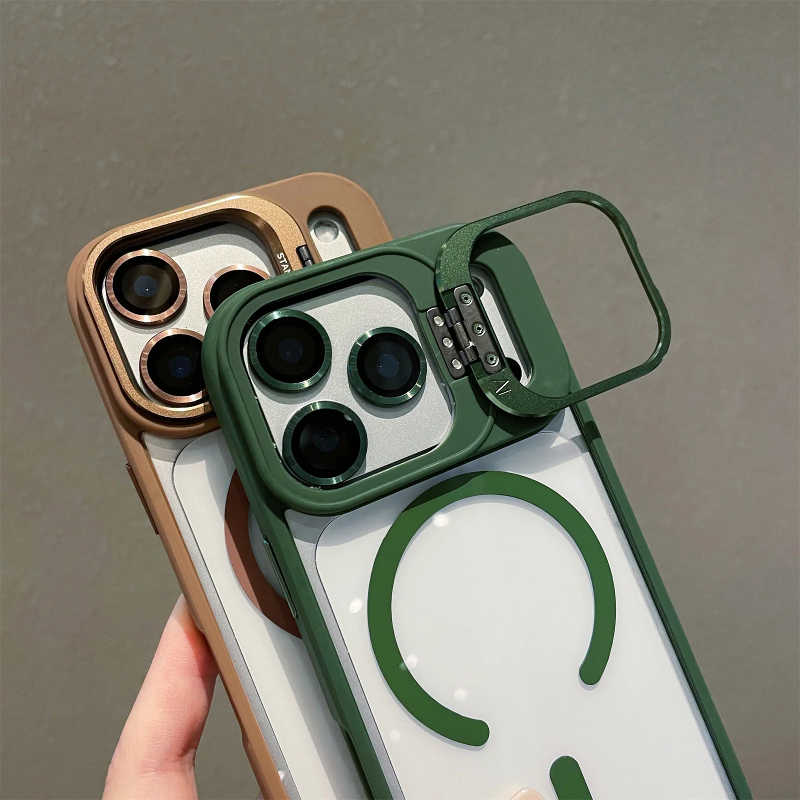 Magnetic Clear Slim Phone Case with Kickstand - Protective Cover