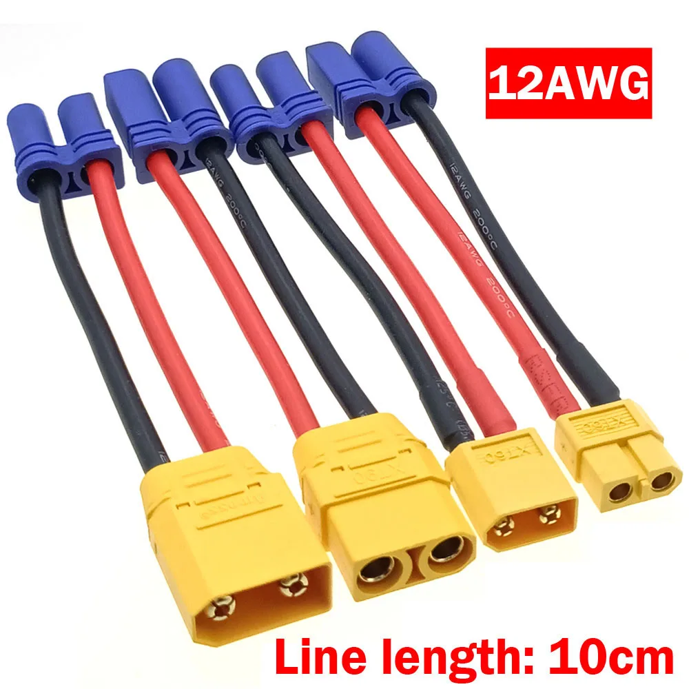 RC카 EC5 커넥터 모델 자동차 충전기 어댑터 케이블 배터리 변환 헤드 EC5 암수 XT60 XT90 암수 헤드